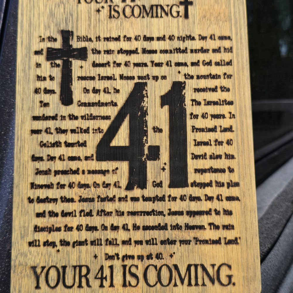 Rustic Wooden Kitchen Sign - Black Text on Brown Wood